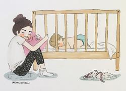 Πώς είναι η ζωή μιας μαμάς που δεν εργάζεται με τον 2χρονο γιο της μέσα από 24 τρυφερά σκίτσα