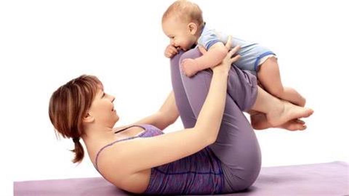 Γυμναστική για μαμάδες: 6 ασκήσεις μαζί με το μωρό!