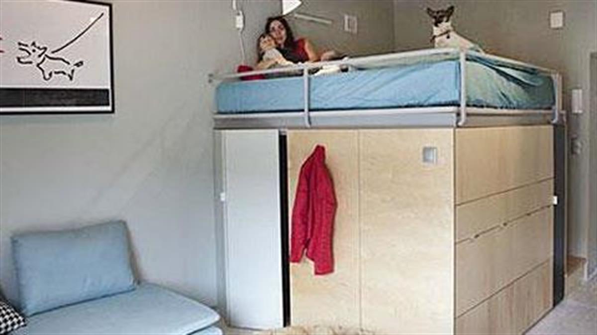 Οικογενειακή ζωή σε 25 τ.μ.: Δείτε το απίστευτο διαμέρισμα!