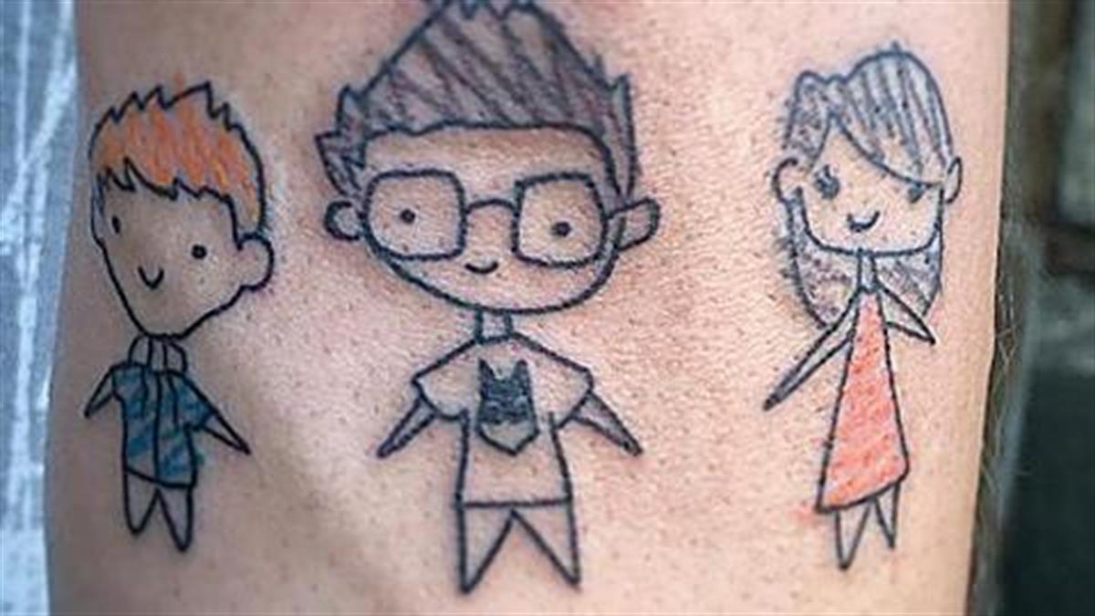 9 πρωτότυπα τατουάζ γονιών αφιερωμένα στα παιδιά τους