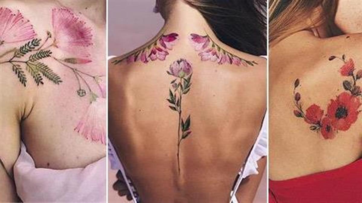 15 εντυπωσιακά τατουάζ με λουλούδια που μοιάζουν με... ζωγραφιές
