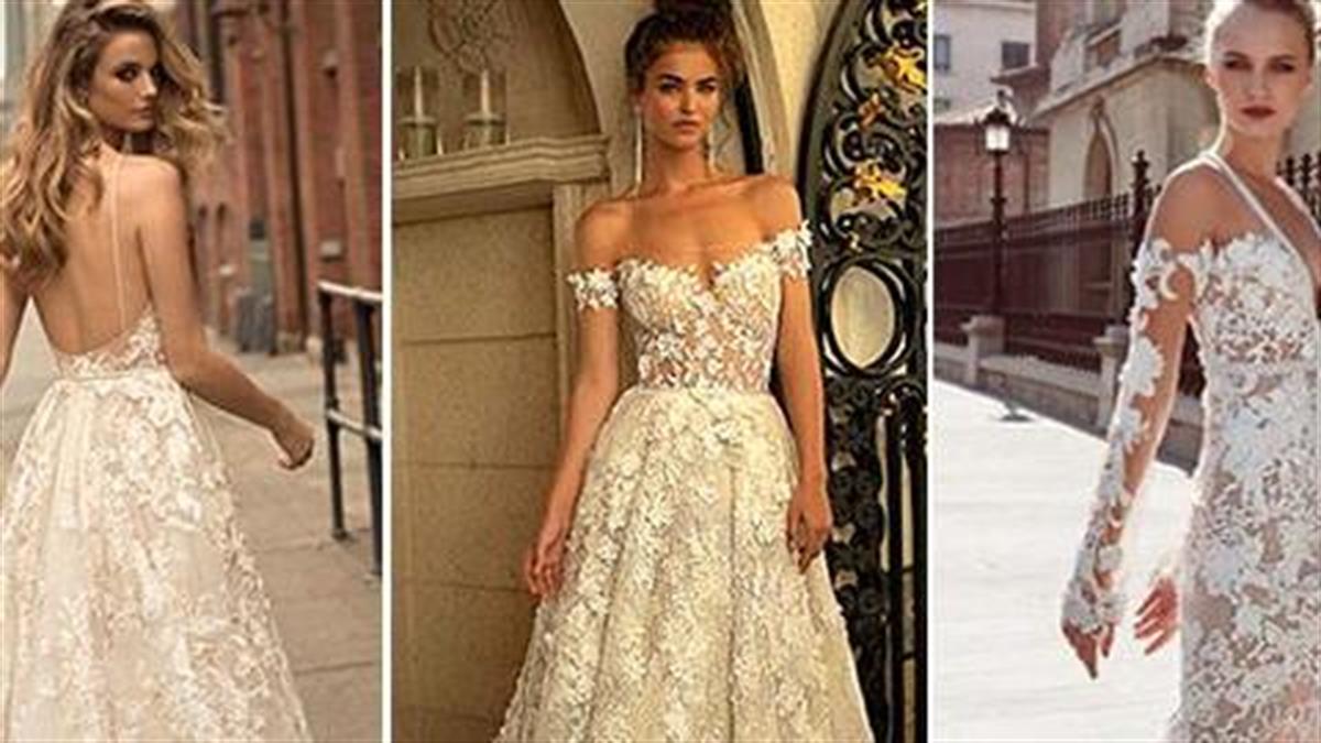 15 πριγκιπικά νυφικά με δαντέλα που θα θέλατε να είχατε φορέσει στον γάμο σας