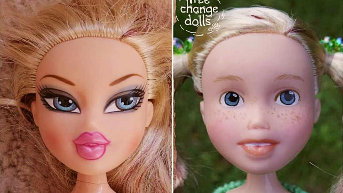Μαμά αφαιρεί το μακιγιάζ από κούκλες και τις ξαναντύνει για να μοιάζουν με κανονικά κορίτσια