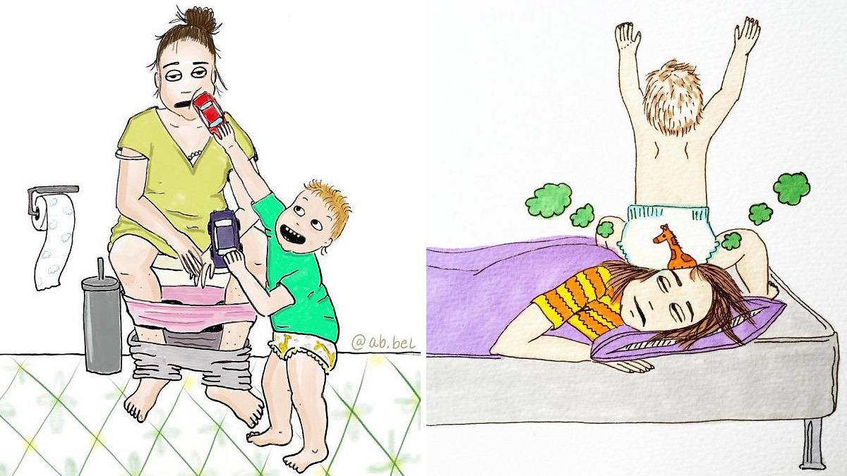 «Η απίστευτη καθημερινότητά μου με ένα δίχρονο»: 10 ξεκαρδιστικά σκίτσα μόνο για μαμάδες