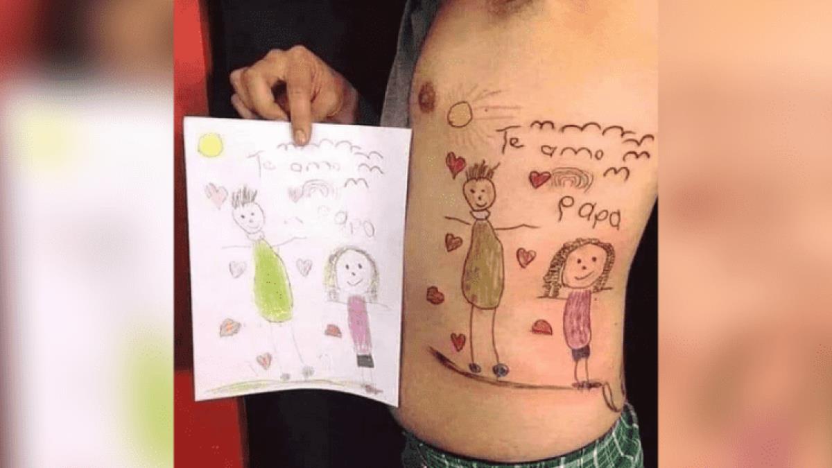 Έκανε τατουάζ την τελευταία ζωγραφιά που του χάρισε η κόρη του πριν πεθάνει