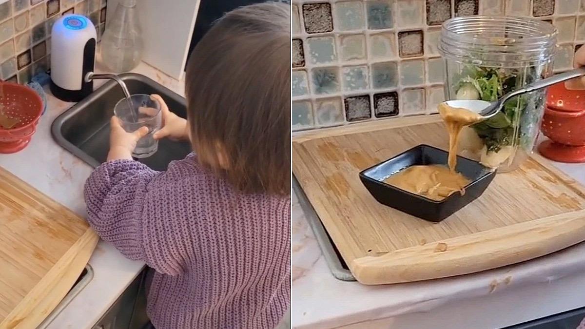 Μαμά έφτιαξε κουζινούλα στην 19 μηνών κόρη της για να την μάθει να μαγειρεύει