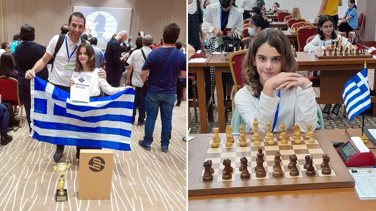 Η 10χρονη Ευαγγελία κατέκτησε τo χάλκινο στο Παγκόσμιο Ατομικό Πρωτάθλημα Σκάκι