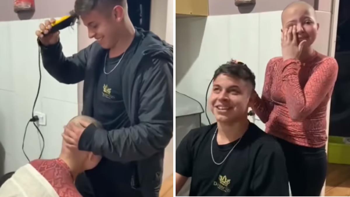 Ξύρισε το κεφάλι του για να συμπαρασταθεί στην αδερφούλα του με καρκίνο!