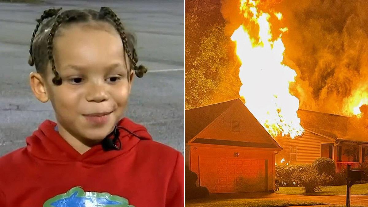 8χρονος έσωσε τη μαμά και την αδερφή του από πυρκαγιά που ξέσπασε στο σπίτι τους