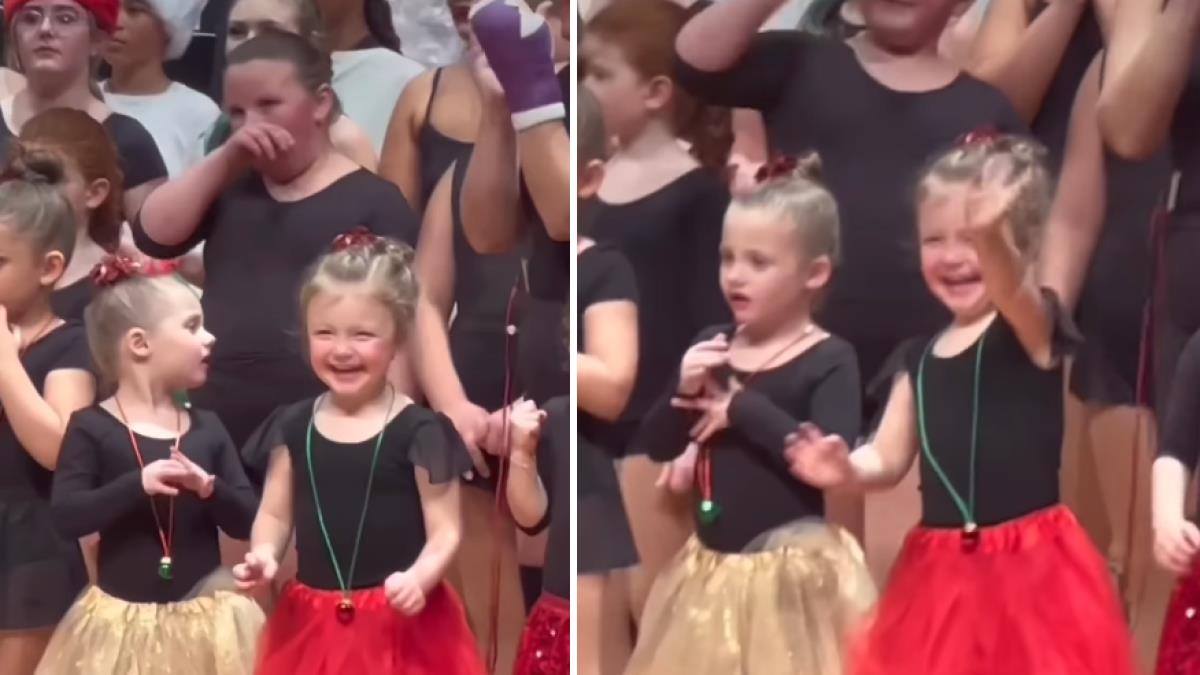 3χρονη φωτίζεται από χαρά όταν βλέπει τους γονείς της στη σχολική της παράσταση!
