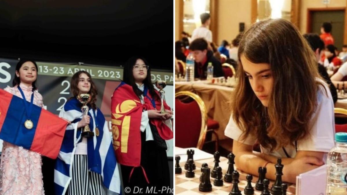Παγκόσμια πρωταθλήτρια στο σκάκι η 11χρονη Ευαγγελία Σίσκου!