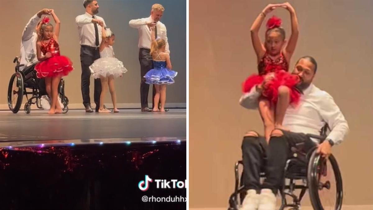 Mπαμπάς σε αναπηρικό καροτσάκι χορεύει με την κορούλα του σε σχολική γιορτή