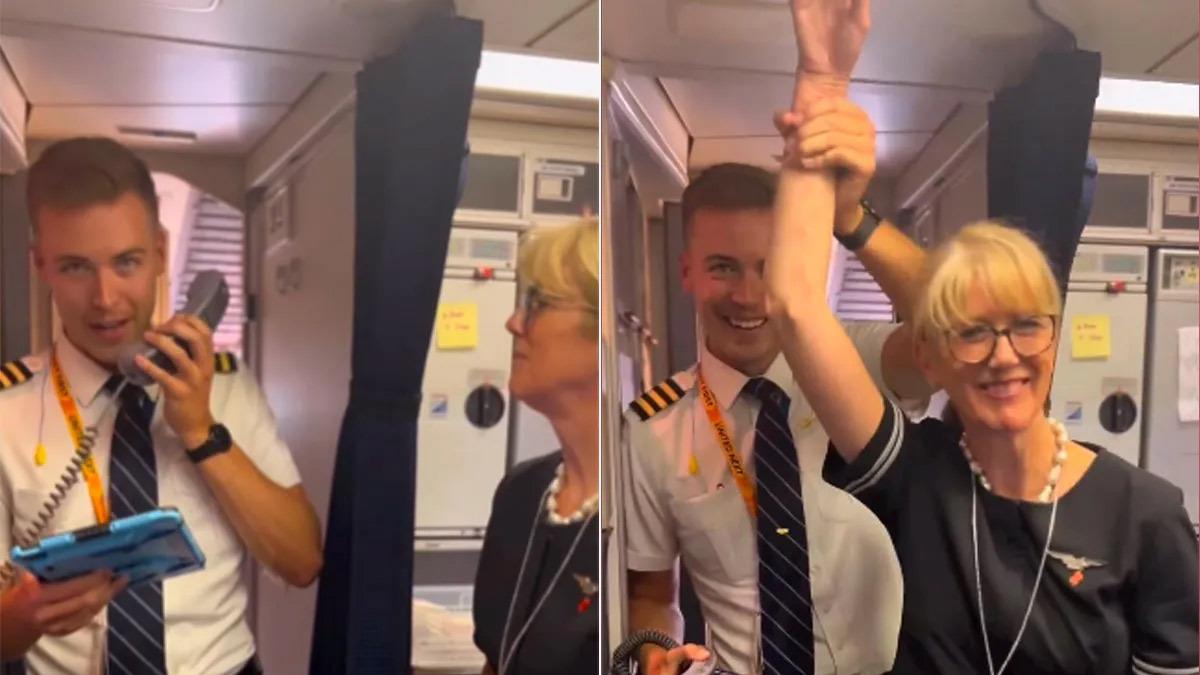 Πιλότος πετάει με την αεροσυνοδό μαμά του για 1η φορά και δεν μπορεί να κρύψει τη χαρά του!