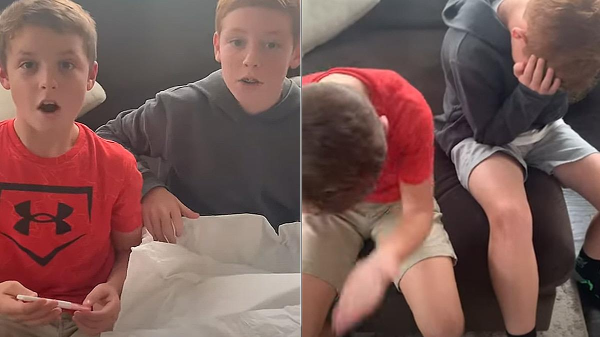 2 αγόρια μαθαίνουν ότι θα αποκτήσουν αδερφάκι και κλαίνε από χαρά!