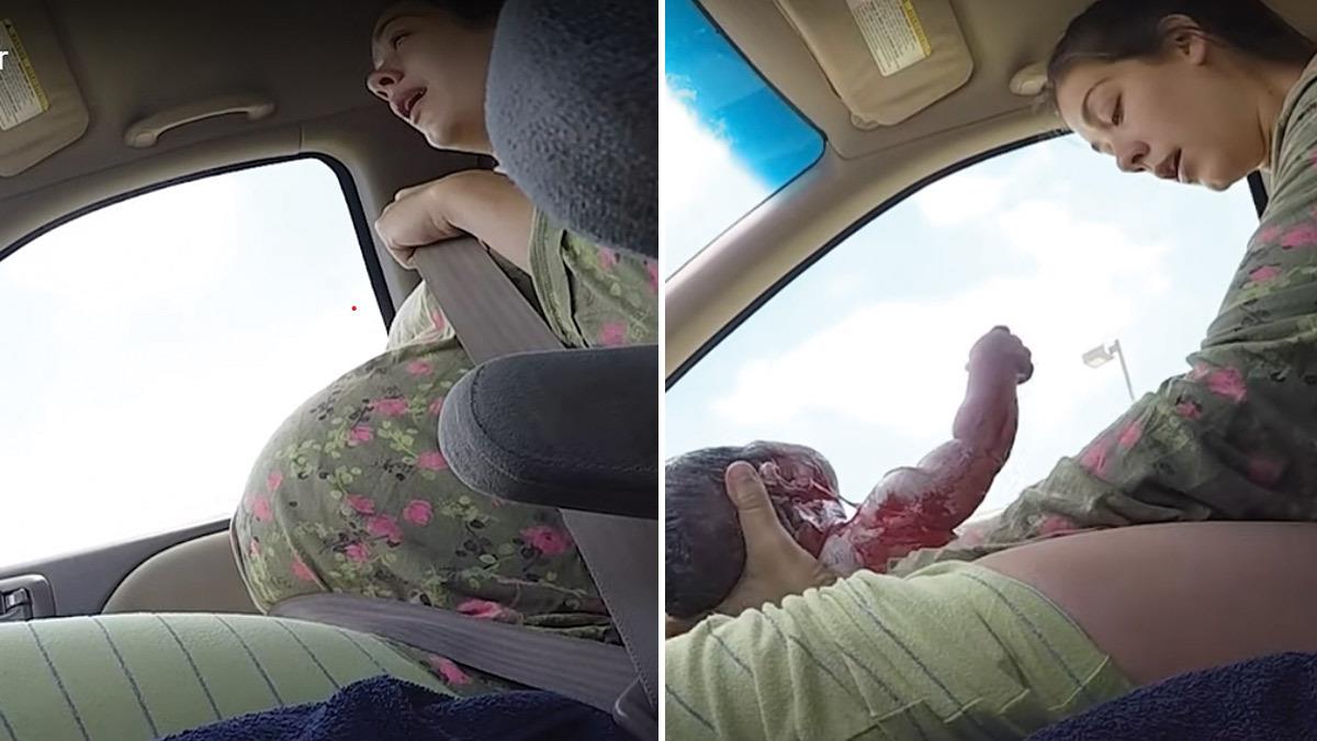 Απίστευτο βίντεο: γέννησε στη θέση του συνοδηγού καθοδόν προς το μαιευτήριο
