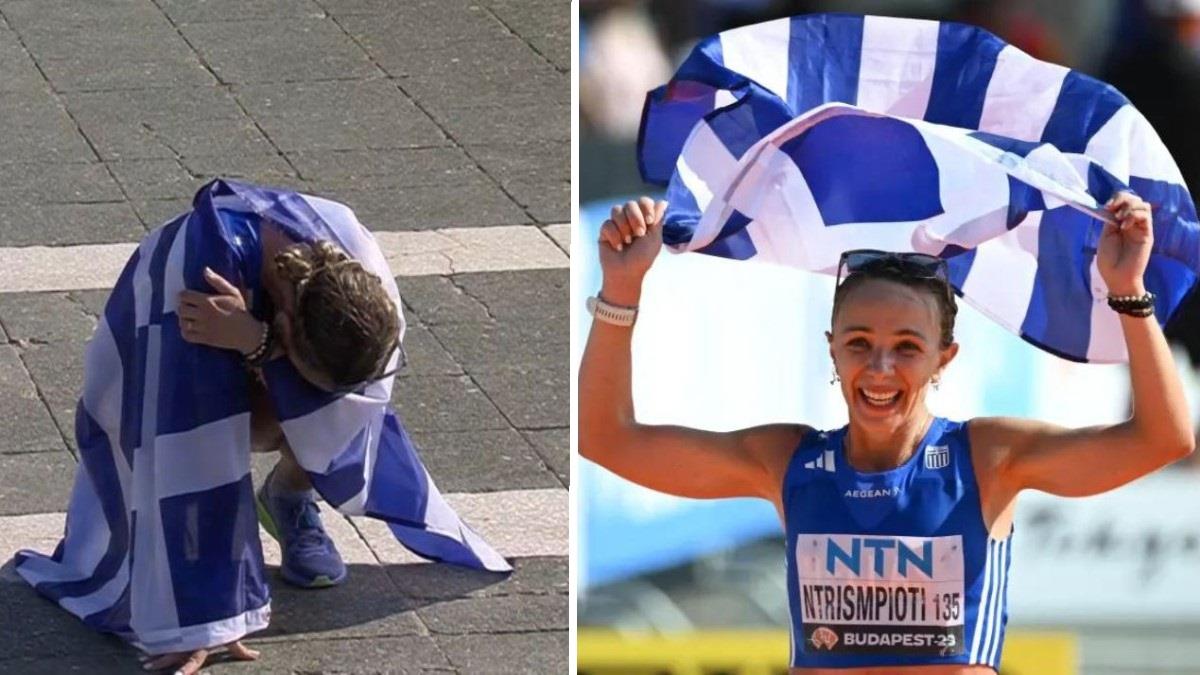 Η Α. Ντρισμπιώτη τερμάτισε με τη σημαία αγκαλιά - ήταν η τελευταία της συμμετοχή σε Ολυμπιακούς Αγώνες