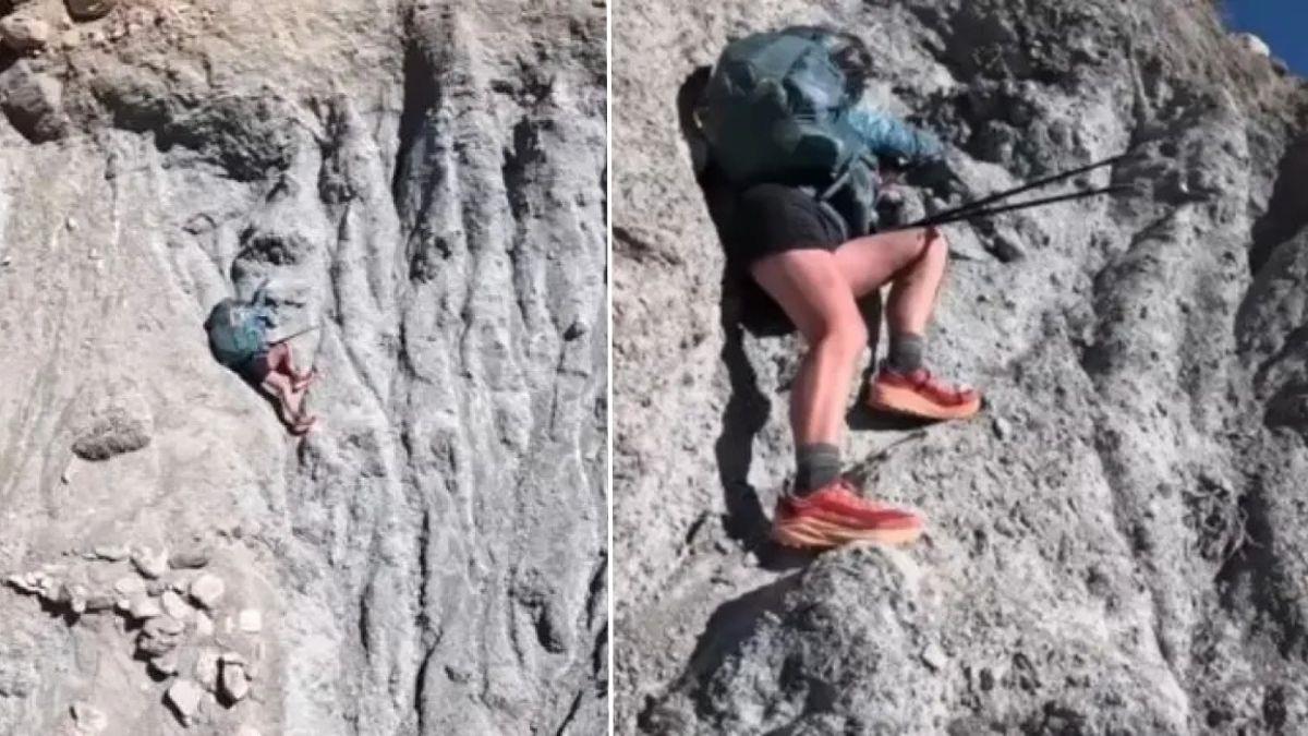 Έσωσαν με ελικόπτερο αναρριχήτρια που είχε γαντζωθεί σε βράχους για να μην πέσει στο κενό