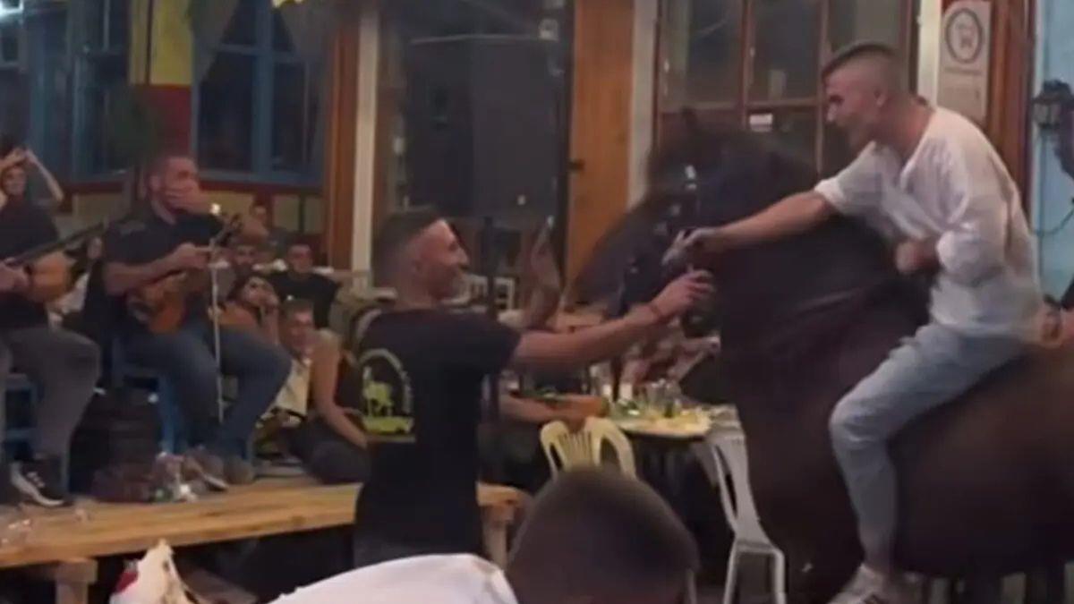 Γλέντι στη Λέσβο: χτυπούν άλογο για να «χορέψει» πάνω σε σπασμένα γυαλιά