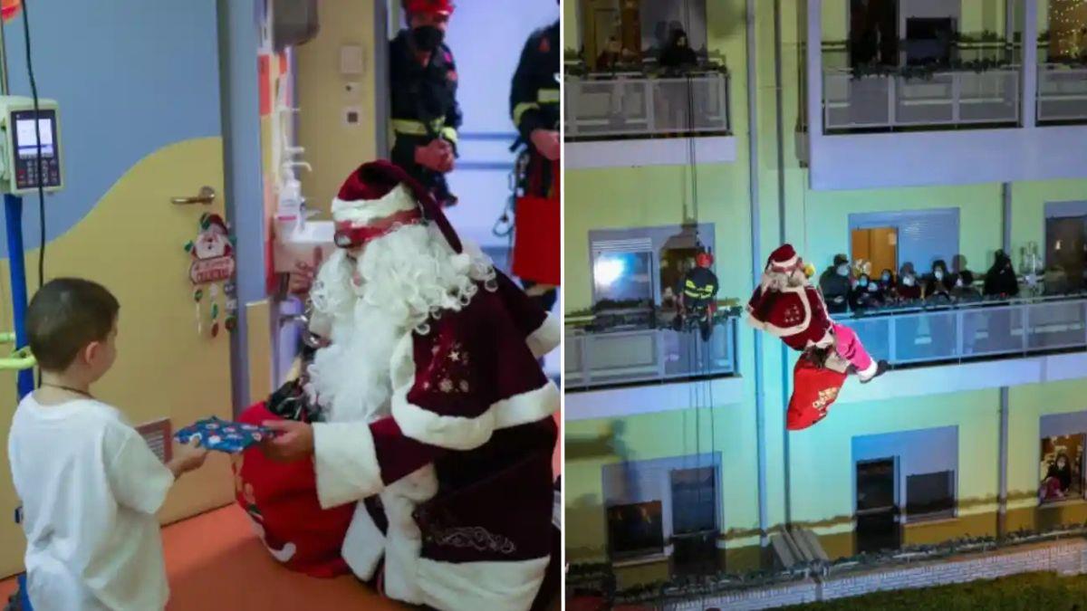 Πυροσβέστες ντύθηκαν Άγιοι Βασίληδες και μοίρασαν δώρα σε παιδιά με καρκίνο