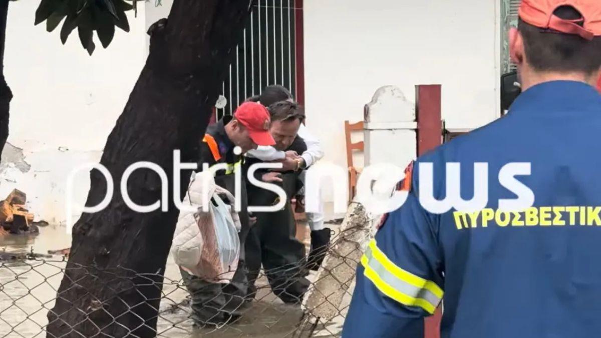 Ηλεία: έσπασε η γέφυρα του Ενιπέα - απεγκλωβίστηκε οικογένεια από πλημμυρισμένο σπίτι