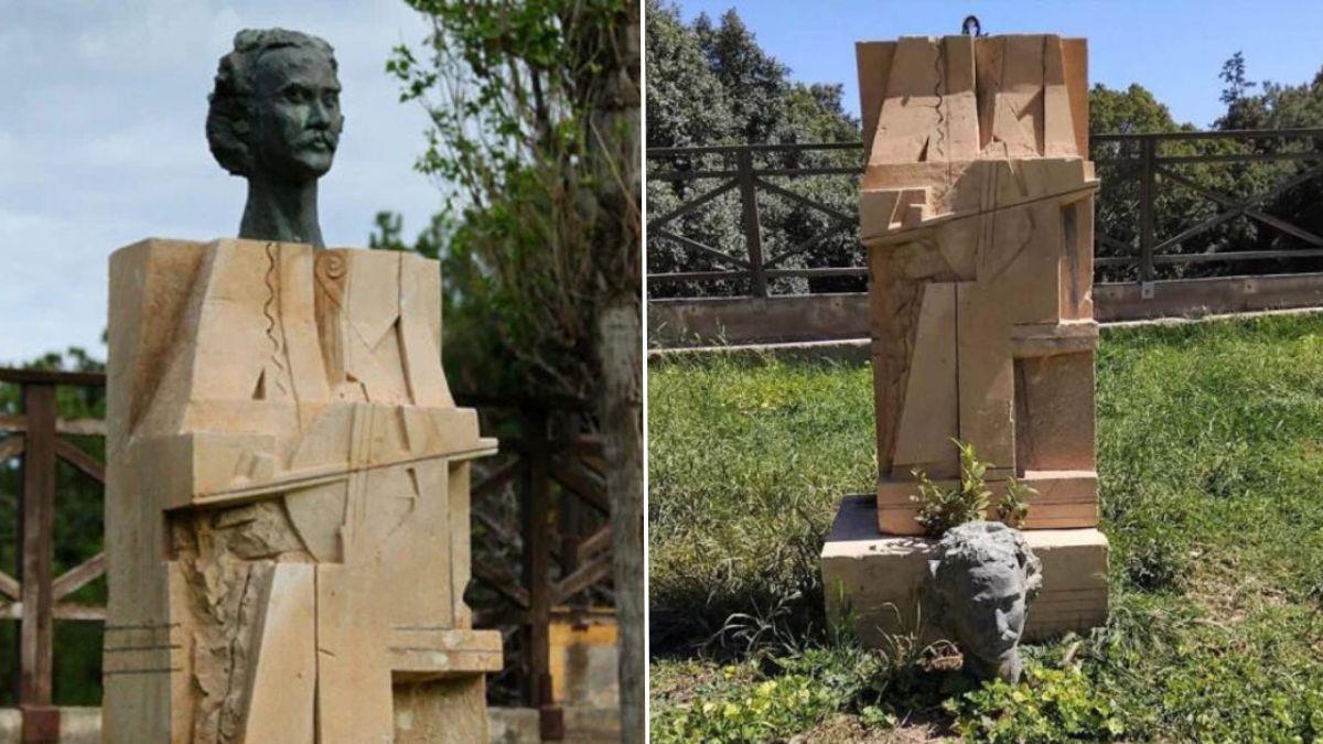 Ηράκλειο: άγνωστοι αποκεφάλισαν το άγαλμα του Ν. Ξυλούρη!