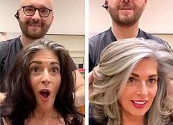 Κομμωτής ενθαρρύνει γυναίκες να αφήσουν άσπρα τα μαλλιά τους και το αποτέλεσμα είναι εκπληκτικό!