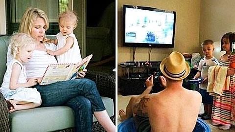 Πώς μεγαλώνει ένα παιδί με τη μαμά και πώς με τον μπαμπά