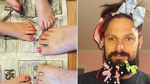 10 μπαμπάδες τσαλακώνουν τον ανδρισμό τους για χάρη των κοριτσιών τους! 