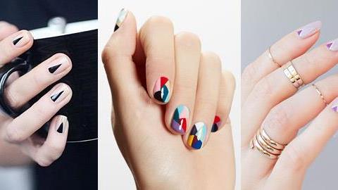 20+1 κομψά μανικιούρ με γεωμετρικά σχέδια