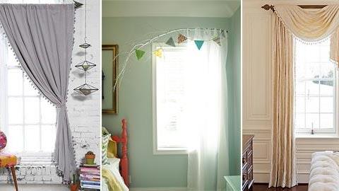 12 πρωτότυποι τρόποι να κρεμάσετε τις κουρτίνες
