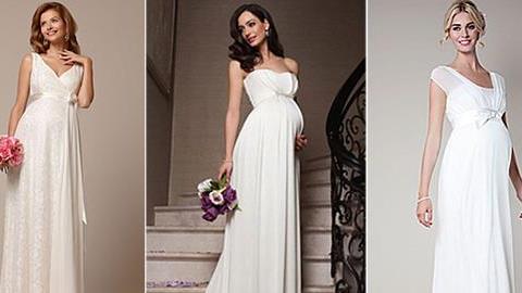 Παραμυθένια νυφικά αυστηρά για εγκύους