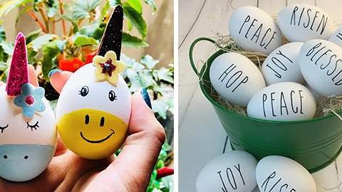 Πρωτότυποι τρόποι για να διακοσμήσετε τα πασχαλινά αυγά χωρίς να τα βάψετε