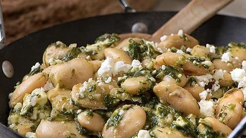 Λαχταριστοί γίγαντες στο φούρνο με σπανάκι και φέτα