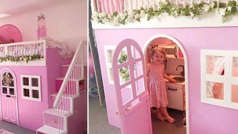 Παππούς έφτιαξε το ωραιότερο «πριγκιπικό» κρεβάτι για την 3χρονη εγγονή του