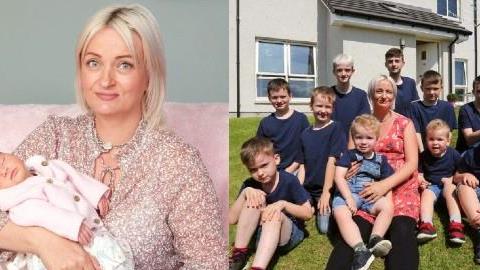 Μαμά γέννησε επιτέλους κορίτσι μετά από 10 αγόρια στη σειρά