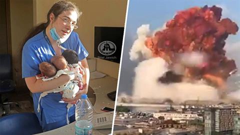 Βηρυτός: μαία σώζει τρία νεογνά από την έκρηξη σφίγγοντάς τα στην αγκαλιά της!