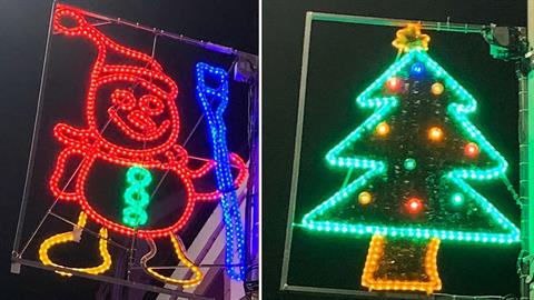 Οι παιδικές ζωγραφιές μετατράπηκαν σε χριστουγεννιάτικα φωτάκια στους δρόμους