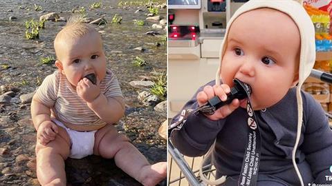 Μαμά αφήνει το μωρό της να βάζει στο στόμα ό,τι βρει για να αποκτήσει αντισώματα