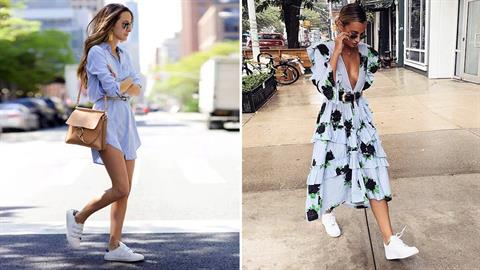 Πώς να συνδυάσετε τα λευκά sneakers για να είστε πάντα κομψή