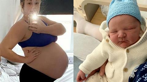 Μαμά γέννησε «γιγαντάκι» 5 κιλών ύστερα από 16 εξαντλητικές ώρες!