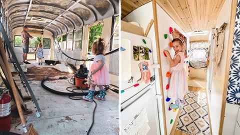 Μετέτρεψαν σχολικό σε κινούμενο σπίτι και γυρίζουν τον κόσμο με τα παιδιά τους