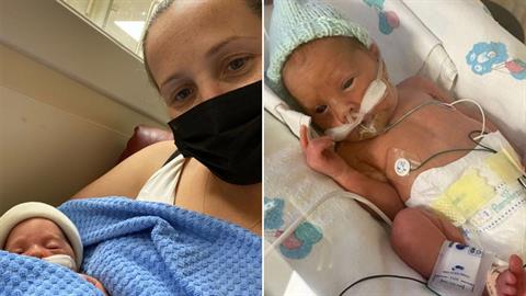 Μαμά γέννησε 12 εβδομάδες νωρίτερα στο πίσω κάθισμα ενός ταξί 