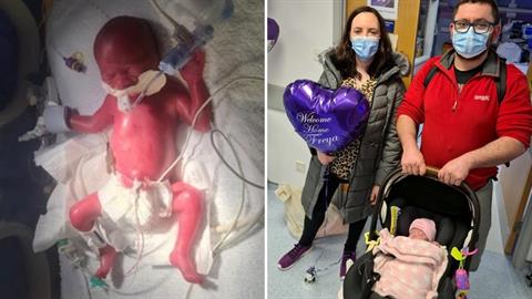 Πρόωρο μωρό θα κάνει Χριστούγεννα σπίτι του μετά από σκληρή μάχη 125 ημερών