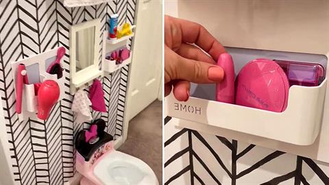 Μαμά έφτιαξε μίνι τουαλέτα στην κόρη της για να ετοιμάζονται παρέα κάθε πρωί