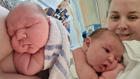 Μαμά γέννησε μωρό (γίγαντα) 5 κιλών: «ευτυχώς έκανα καισαρική!»