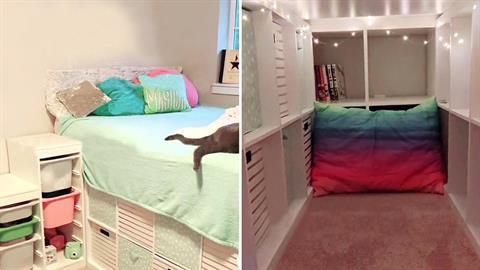 Με 3 βιβλιοθήκες έφτιαξε ΚΑΙ παιδικό κρεβάτι ΚΑΙ μυστική γωνιά διαβάσματος!