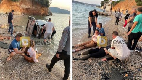 Μαμά και τα 2 παιδιά της έπεσαν με το αυτοκίνητο στη θάλασσα από ύψος 20 μέτρων