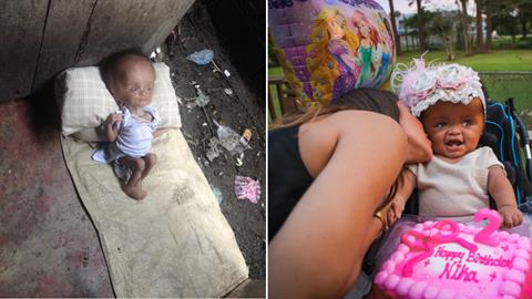 Υιοθέτησε και έσωσε άρρωστο μωράκι που παράτησαν στα σκουπίδια να πεθάνει