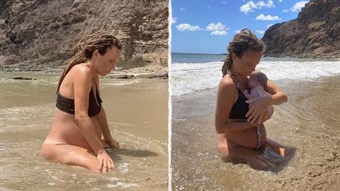 Γέννησε τον γιο της στη... θάλασσα: «ήταν μια απίστευτη εμπειρία»