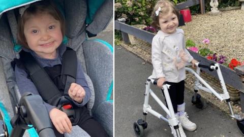 2χρονη με ελάχιστες πιθανότητες να περπατήσει έκανε τα πρώτα της βήματα!